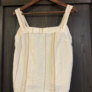 Women’s Cream Linen Tank Top